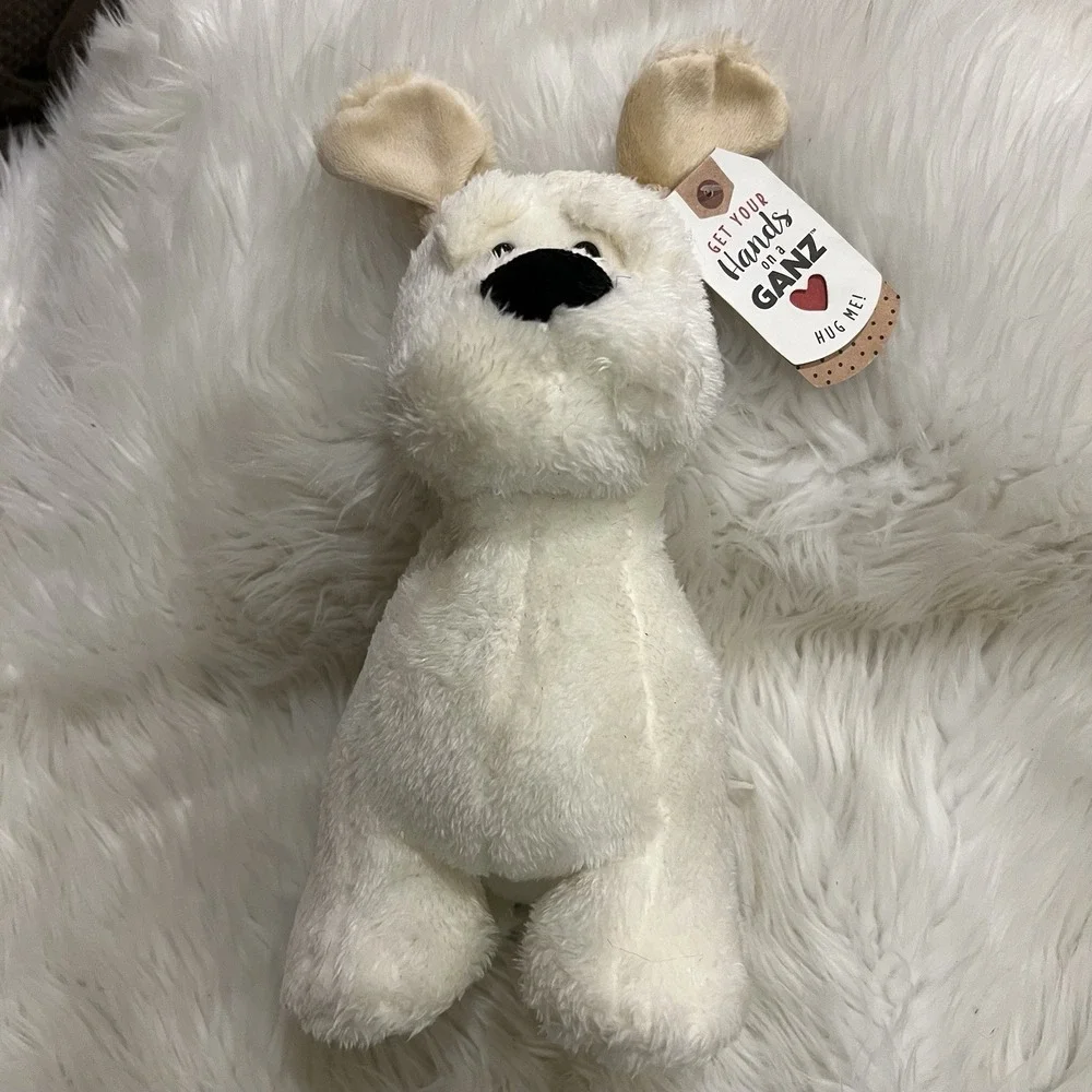Ganz Ralph the Dog Plush Off White Beige Ears‎ Stuffed Animal Tags 9